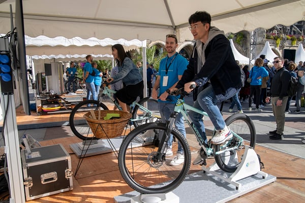 Mountainbike-Simulatoren bei den bayerischen Energietagen