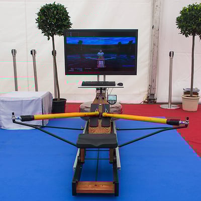 Rudersimulator als Einzelmodul