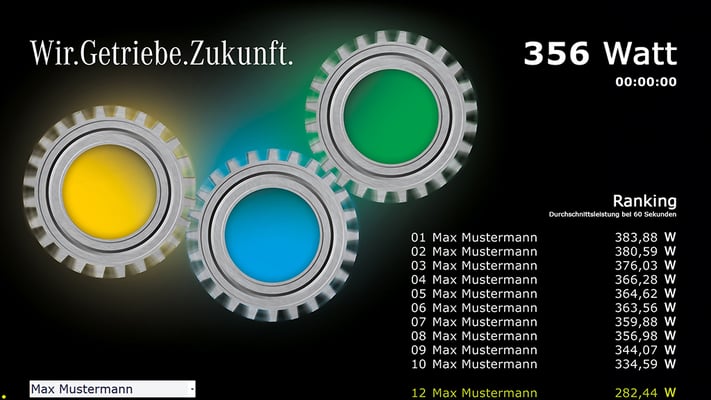 Fitnessbike - Screenshot Rangliste