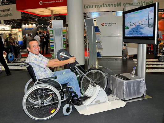 Handbikesimulator, Handbike-Simulator, Rollstuhlsimulator, Rollstuhl-Simulator
