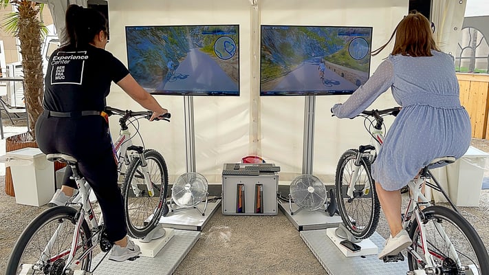 MTB-Simulator mit Virtual-Reality-Software