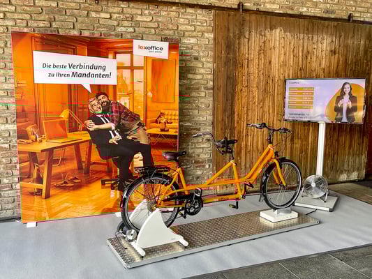 TandemSimulator bei einer Charity-Aktion