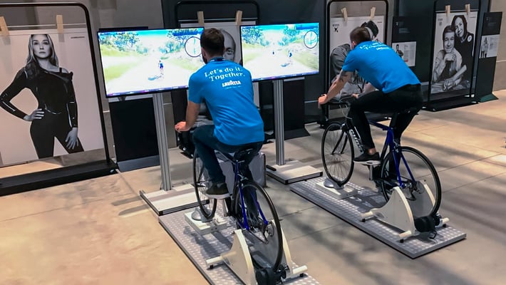 RennradSimulator bei Lavazza