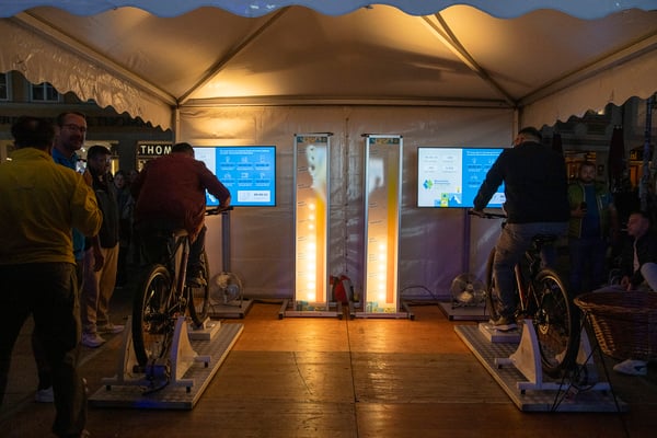 EnergyBike Physik 3 - bei den Bayerischen Energietagen auf dem Münchner Marienplatz
