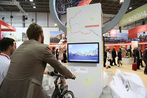 Fahrradsimulator mit Videosoftware für Visit Berlin