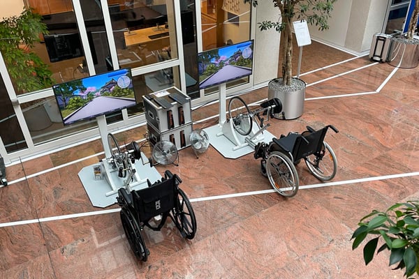 HandBike-Simulator auf dem Gesundheitstag der Finanz Informatik