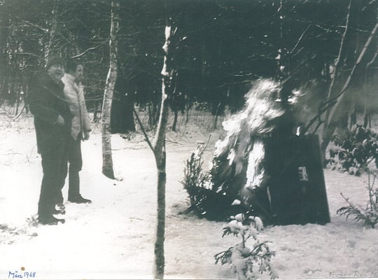 Pit Morell mit Horst Janssen, Worpswede 1968