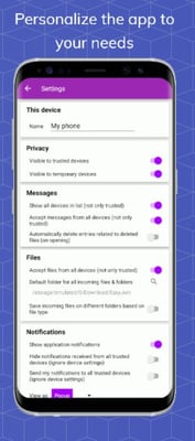 EasyJoin personnalisation apps