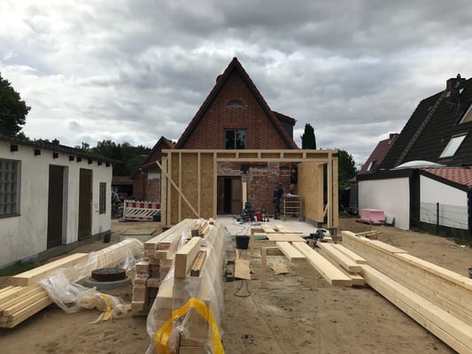 Sanierung und Erweiterung Siedlungshaus - Abriss und Aufbau Anbau - Spilker Architektur Lübeck