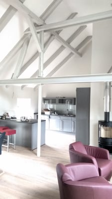 Umfangreiche Sanierung Remise Kreis Schleswig-Flensburg - Freigelegte Tragkonstruktion - Spilker Architektur Lübeck