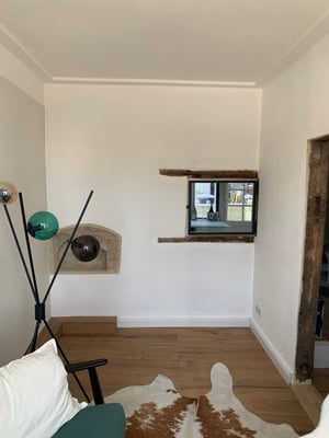 Sanierungsphase - Denkmalgeschütztes Altstadt Haus Lübeck - Fensteröffnung - Spilker Architektur