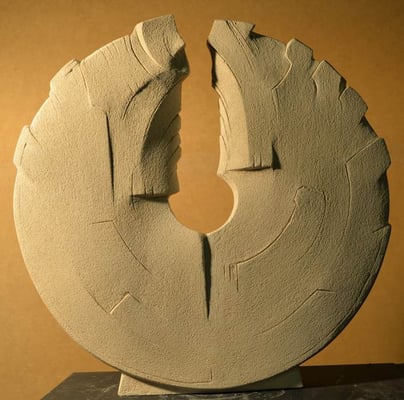 Kreislauf Ton unglasiert 55 x 53 cm