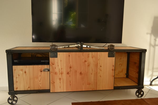 Vintage Sideboard, Wood and Iron. 2020