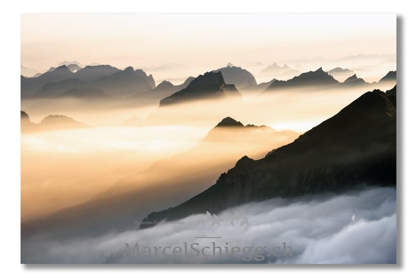 Marcel Schiegg, Marcel Schiegg Fotografie, Berggasthaus Rotsteinpass, Sonnenuntergang, Alpstein, Toggenburg