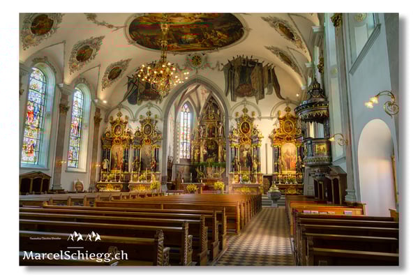 Marcel Schiegg Fotografie, Marcel Schiegg, Pfarrkirche Appenzell, Appenzell, Hauptgasse, Dorf Appenzell, Appenzellerland