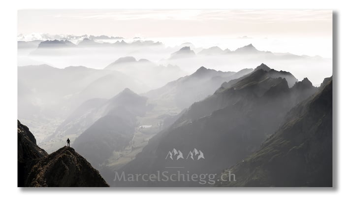 Marcel Schiegg, Marcel Schiegg Fotografie, Berggasthaus Rotsteinpass, Sonnenuntergang, Alpstein, Toggenburg