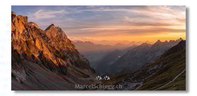 Marcel Schiegg, Marcel Schiegg Fotografie, Berggasthaus Rotsteinpass, Sonnenuntergang, Alpstein, Toggenburg