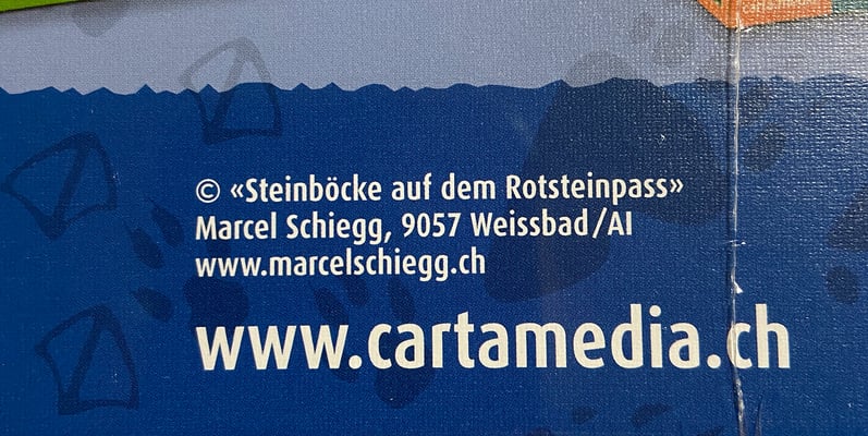 Marcel Schiegg, carta.media, Rotsteinpass, , Steinbock, Alpensteinbock, Puzzle, Alpstein