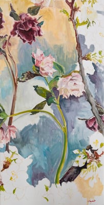 Panneau I, huile sur toile 120 x 60 cm, 2024