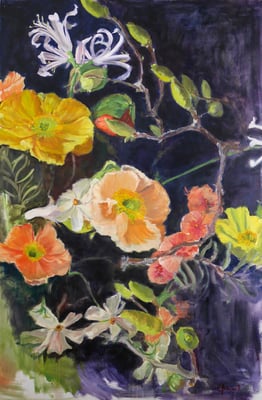 Naissance I, huile sur toile 146 x 97 cm, 2024