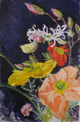 Naissance I, huile sur toile 146 x 97 cm, 2024