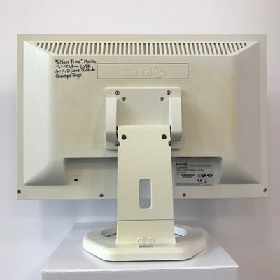 Schloss-Flora | 2019 | Monitor, acrylic paint, oil paint, oil pastel | 29,7 × 47,3 cm