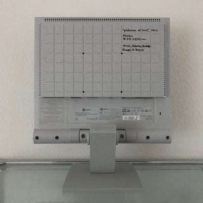 perfume of love | 2020 | Monitor, acrylic paint, oil paint, oil pastel | 27 × 34 cm