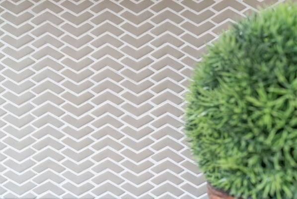 Mosaico Kuba Zigzag 10/45 mm Taupe