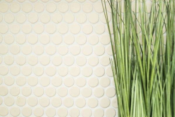Mosaico Bottone BEIGE ANTISCIVOLO opaco