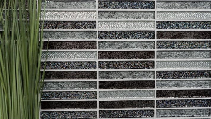 Mosaico Glitter Nero Brick