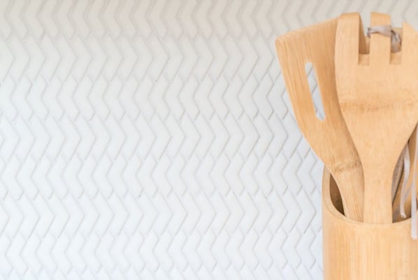 Mosaico Kuba Zigzag 10/45 mm Bianco