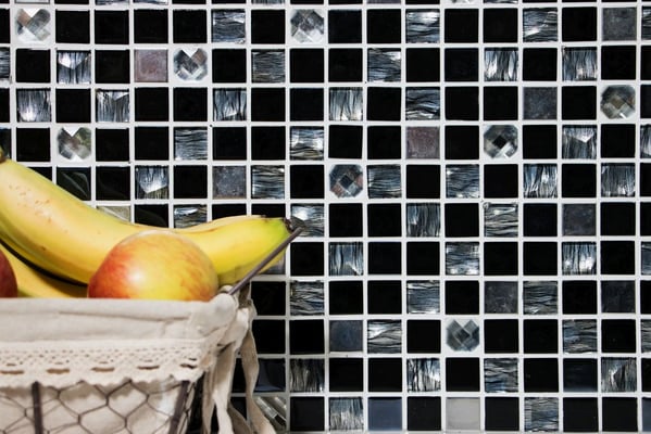 Mosaico 23mm in Vetro Cristallo Black