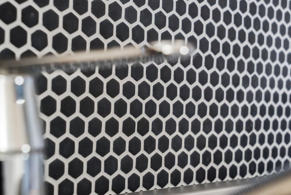 Mosaico Kuba Esagoni 15/15 mm Nero