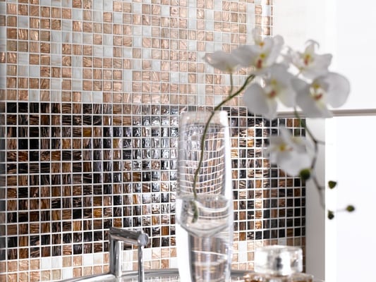 Mosaico 20mm MIX BROWN VISION e Mosaico 20mm LIGHT BROWN VISION