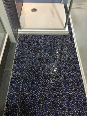 Mosaico Silex dimensione tessere 2-5 cm Blu Cobalto lucido
