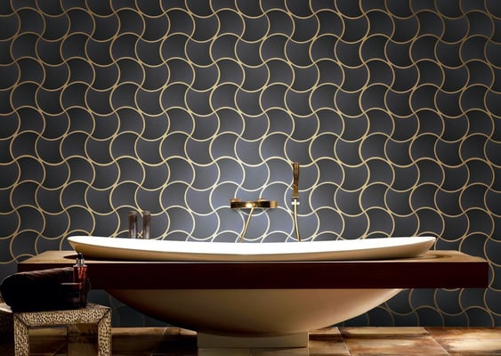 Mosaico in ceramica Pazzi Nero Lucido