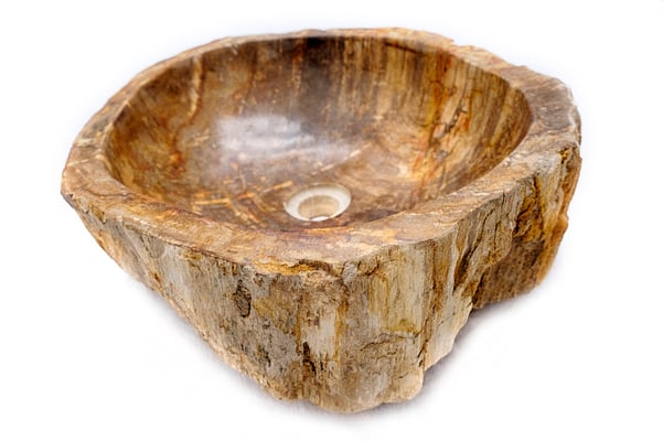 Lavello in Legno Fossile ø 40-45cm H 15cm