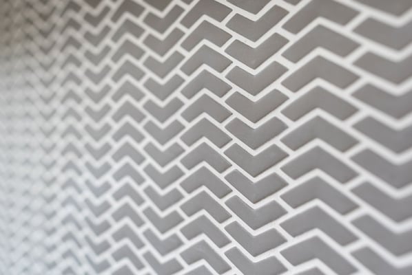 Mosaico Kuba Zigzag 10/45 mm Grigio