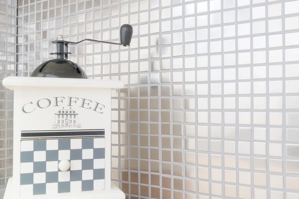 Mosaico 15mm in Metallo Acciaio satinato