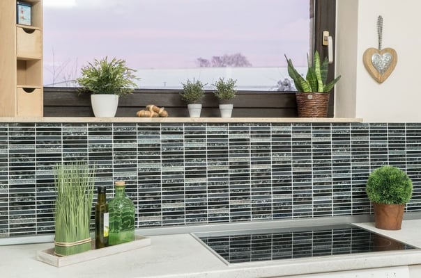 Mosaico Glitter Nero Brick