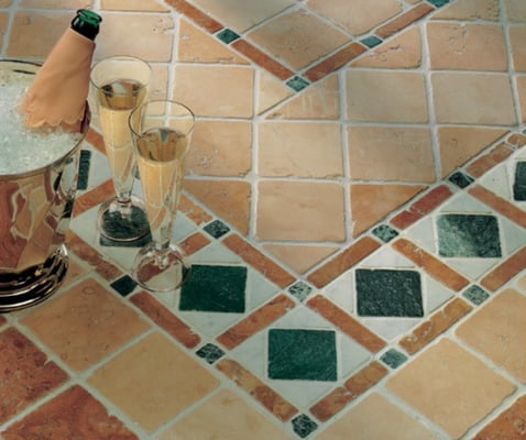 Pavimento in Rosso Verona e Rosa Perlino