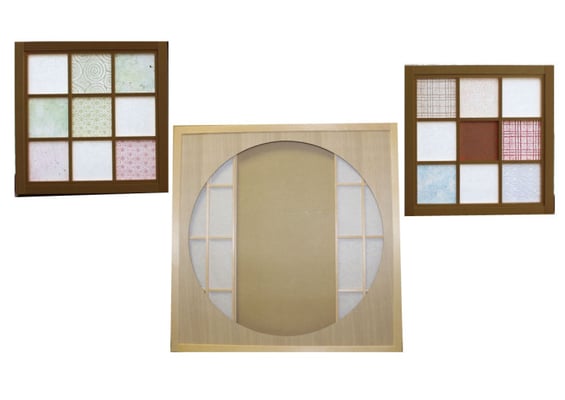 ルピシア 様パリ店 丸窓障子と彩り障子