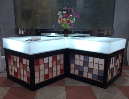 マイドームおおさかの彩り障子の写真