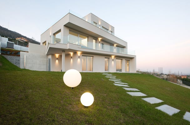 Fachada posterior de vivienda.