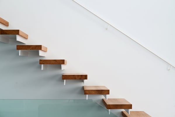 Escalera sin tabica.