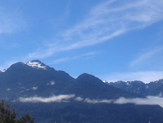Vista de la cordillera desde el Hostal 