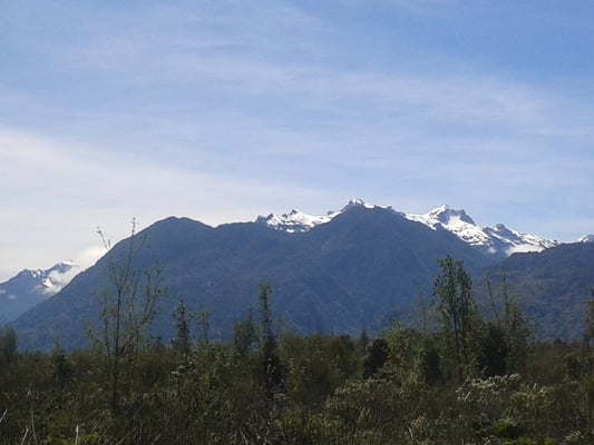 Vista de la cordillera desde el Hostal