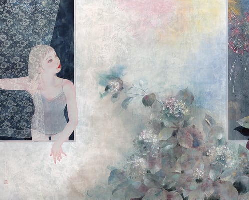 華の現れ　F100号　©OSHIMA  RIKA