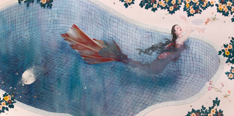 ひそむほどみちみちる　H1303×W3909     ©OSHIMA  RIKA