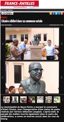 Article, presse,  sculpteur Langloÿs